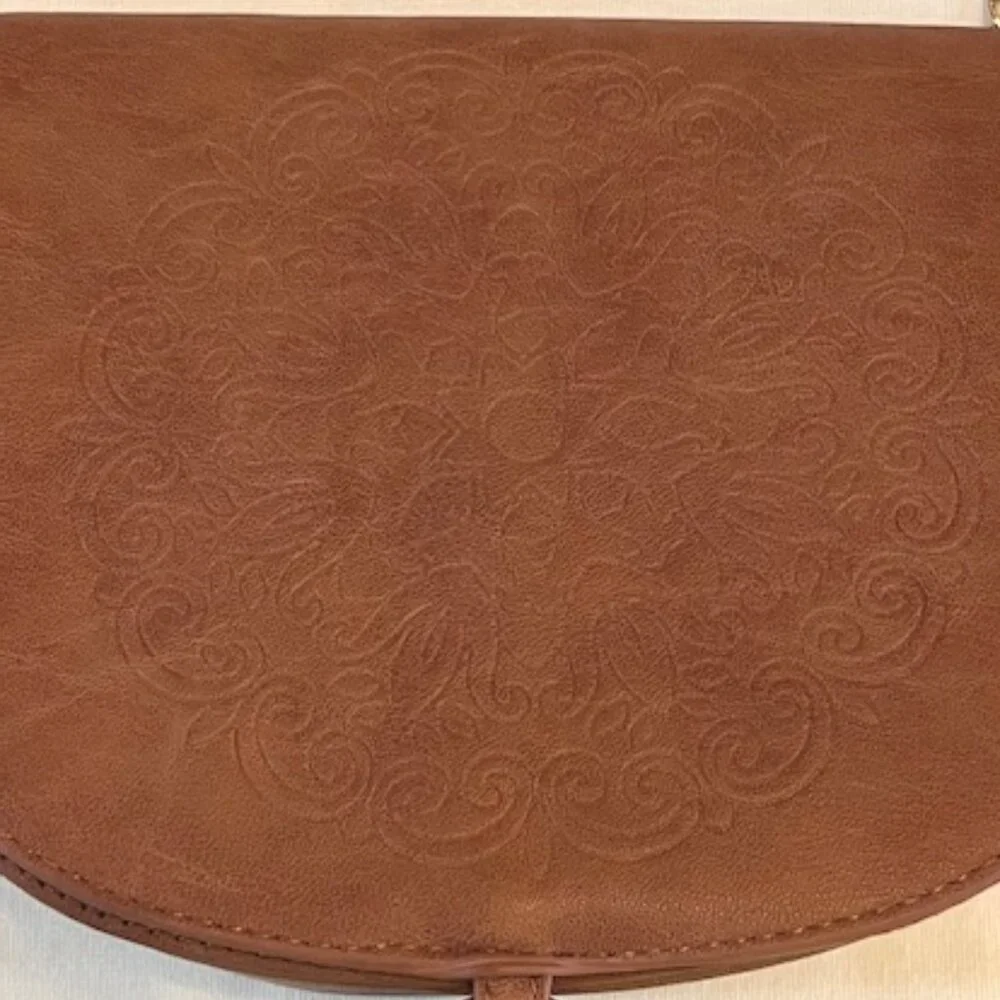 LAURA JANELLE | Crossbody Bag Mandala embossed Southwestern. Vegan-NEW